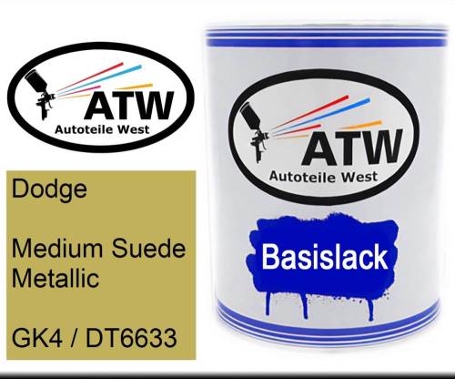 Dodge, Medium Suede Metallic, GK4 / DT6633: 1L Lackdose, von ATW Autoteile West.